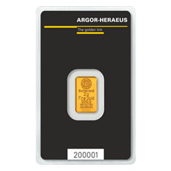 Product Image for 2 Gram Gold Bar – Argor Heraeus (with Assay)