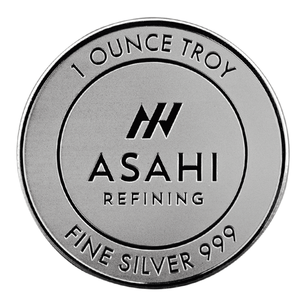 Front 1 oz Silver Round – Asahi Refining