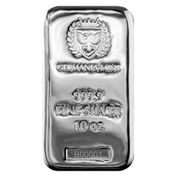 Product Image for 10 oz Silver Bar – Germania Mint