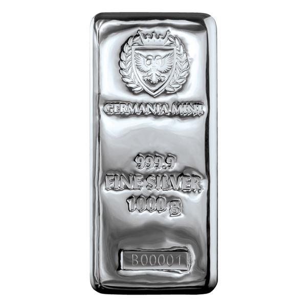 Front 1 Kilo Silver Bar – Germania Mint