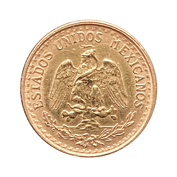 Front Dos Pesos Mexican Gold Coin (Random Year)