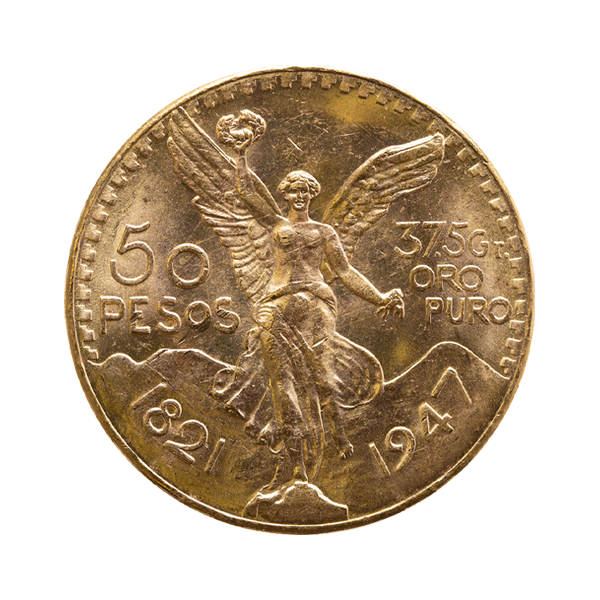 Front Product Image for 50 Pesos Mexican Gold Coin (Random Year)