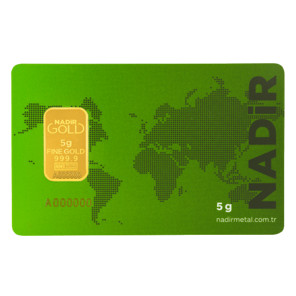 Front 5 Gram Gold Bar – Nadir Refinery (with Assay)