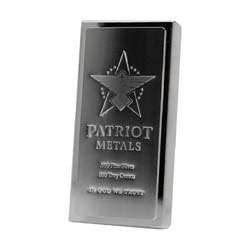 Product Image for 100 oz Silver Bar – Patriot Metals Stacker