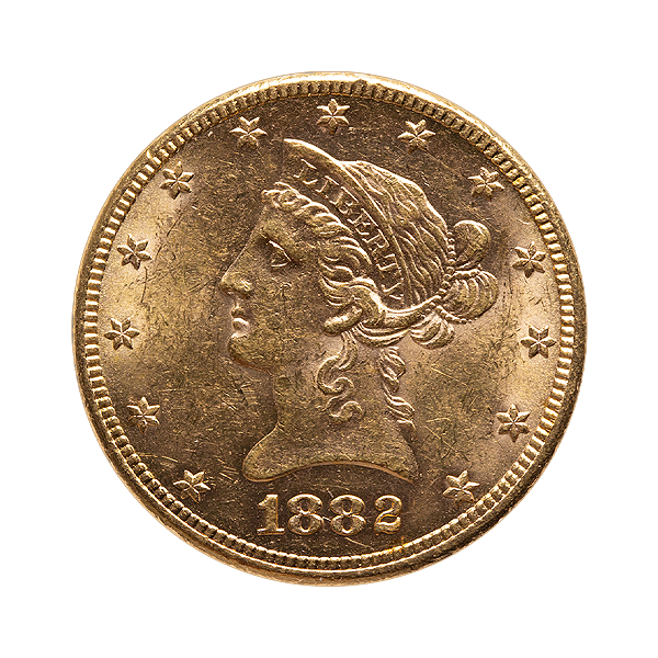 Front $10 Liberty Gold Eagle Coin BU (Random Year)