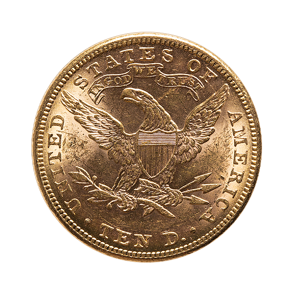 Back $10 Liberty Gold Eagle Coin BU (Random Year)