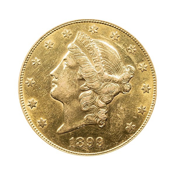 Front $20 Liberty Gold Double Eagle Coin BU (Random Year)
