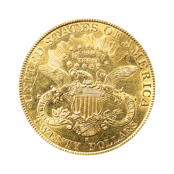 Back $20 Liberty Gold Double Eagle Coin BU (Random Year)