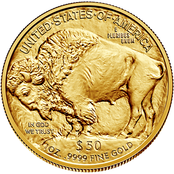 Back 2021 1 oz American Gold Buffalo Coin BU