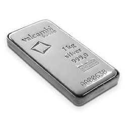 Product Image for 1 Kilo Silver Bar – Valcambi (with Assay)